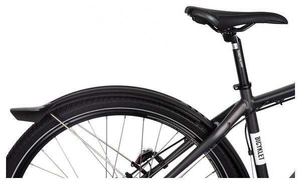 VTC Électrique Bicyklet Joseph Shimano Altus 7V 417 Wh 700 mm Noir Gris – Image 3
