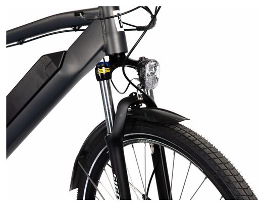 VTC Électrique Bicyklet Joseph Shimano Altus 7V 417 Wh 700 mm Noir Gris – Image 7