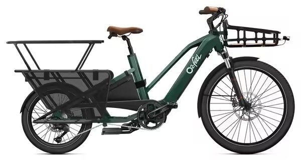 Vélo Cargo Longtail Électrique O2 Feel Equo Cargo Power 4.1 Shimano Deore 10V 720 Wh 20/26'' Vert Émeraude Pack Family – Image 2
