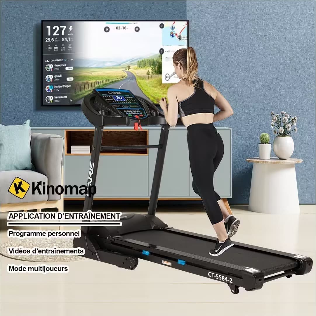 Tapis de course Connecté CARE - CT-5584-3 - 18km/h - Kinomap – Image 3