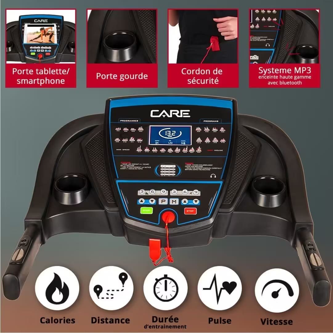 Tapis de course Connecté CARE - CT-5584-3 - 18km/h - Kinomap – Image 4