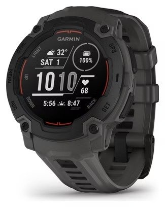 Montre GPS Garmin Instinct E - 45 mm Noir avec Bracelet en Silicone Gris Charcoal – Image 2