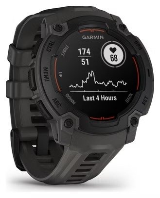 Montre GPS Garmin Instinct E - 45 mm Noir avec Bracelet en Silicone Gris Charcoal – Image 4