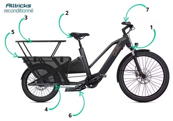 Vélo Cargo Longtail Électrique O2 Feel Equo 7.2 Shimano Nexus 5V 720 Wh 20/26'' Gris Anthracite Pack Family - Produit Reconditionné – Image 2
