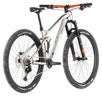 VTT Tout-Suspendu Cube Stereo One22 Race Shimano Deore/Deore XT 12V 29'' Argent Raw Metal 2025 – Image 6