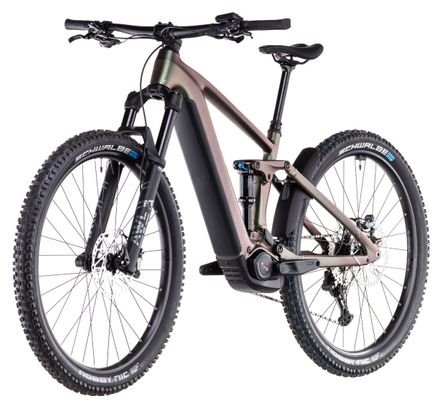VTT Électrique Tout-Suspendu Cube Stereo Hybrid One44 EXC 800 Shimano Deore XT 12V 800 Wh 29'' Vert Orange Stellar Shiftiris 2025 – Image 3
