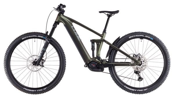 VTT Électrique Tout-Suspendu Cube Stereo Hybrid One44 EXC 800 Shimano Deore XT 12V 800 Wh 29'' Vert Orange Stellar Shiftiris 2025 – Image 4