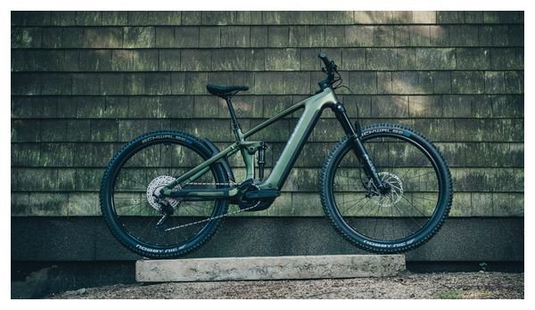 VTT Électrique Tout-Suspendu Cube Stereo Hybrid One44 EXC 800 Shimano Deore XT 12V 800 Wh 29'' Vert Orange Stellar Shiftiris 2025 – Image 10