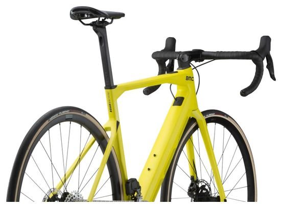 Vélo de Route Électrique BMC Roadmachine AMP Two Sram Rival eTap AXS 12V 350 Wh 700 mm Jaune Lime – Image 2