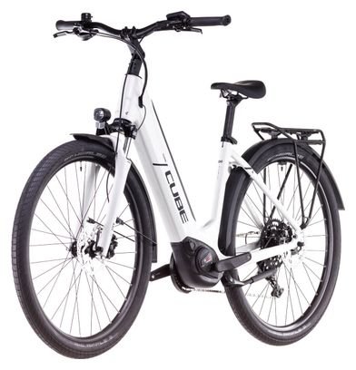 VTC Électrique Cube Touring Hybrid One 625 Easy Entry Shimano Cues 9V 625 Wh 700 mm Blanc Cotton Gris 2025 – Image 3