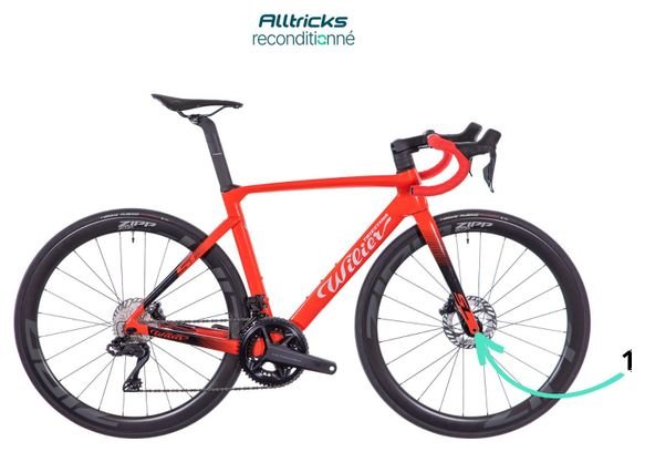 Vélo de Route Wilier Triestina Cento10 SL Shimano Ultegra Di2 12V 700 mm Rouge Noir 2023 - Produit Reconditionné – Image 9