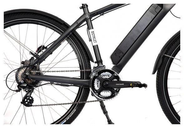 VTC Électrique Bicyklet Joseph Shimano Altus 7V 417 Wh 700 mm Noir Gris – Image 2