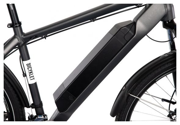 VTC Électrique Bicyklet Joseph Shimano Altus 7V 417 Wh 700 mm Noir Gris – Image 4